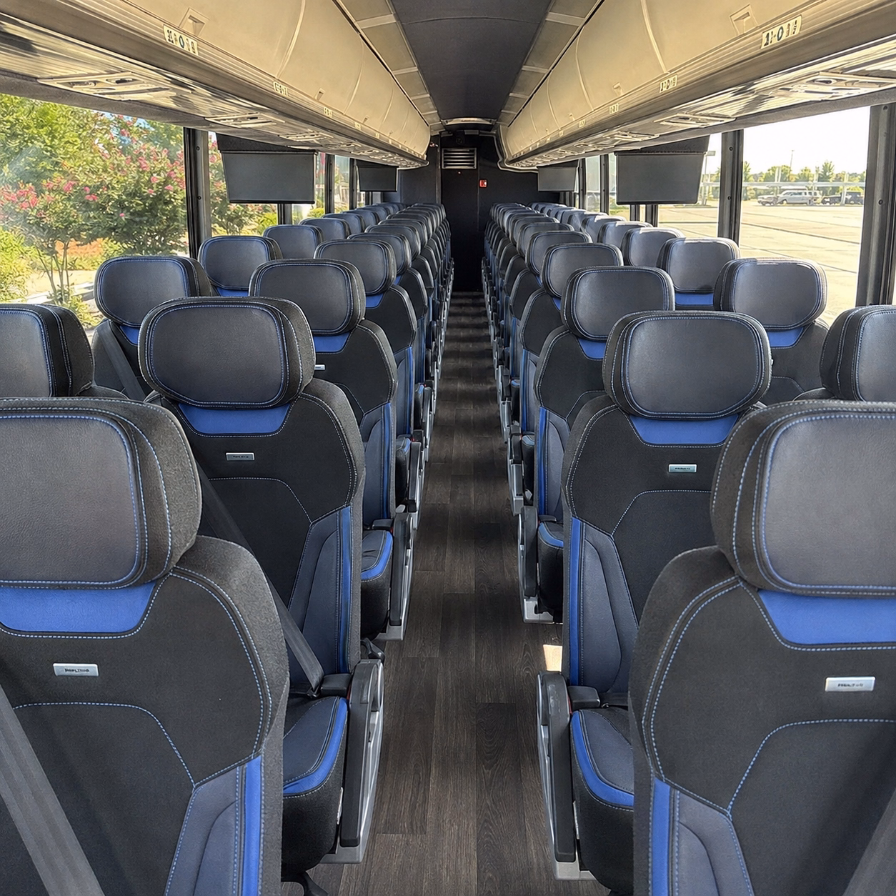 eugene charter bus rental interior