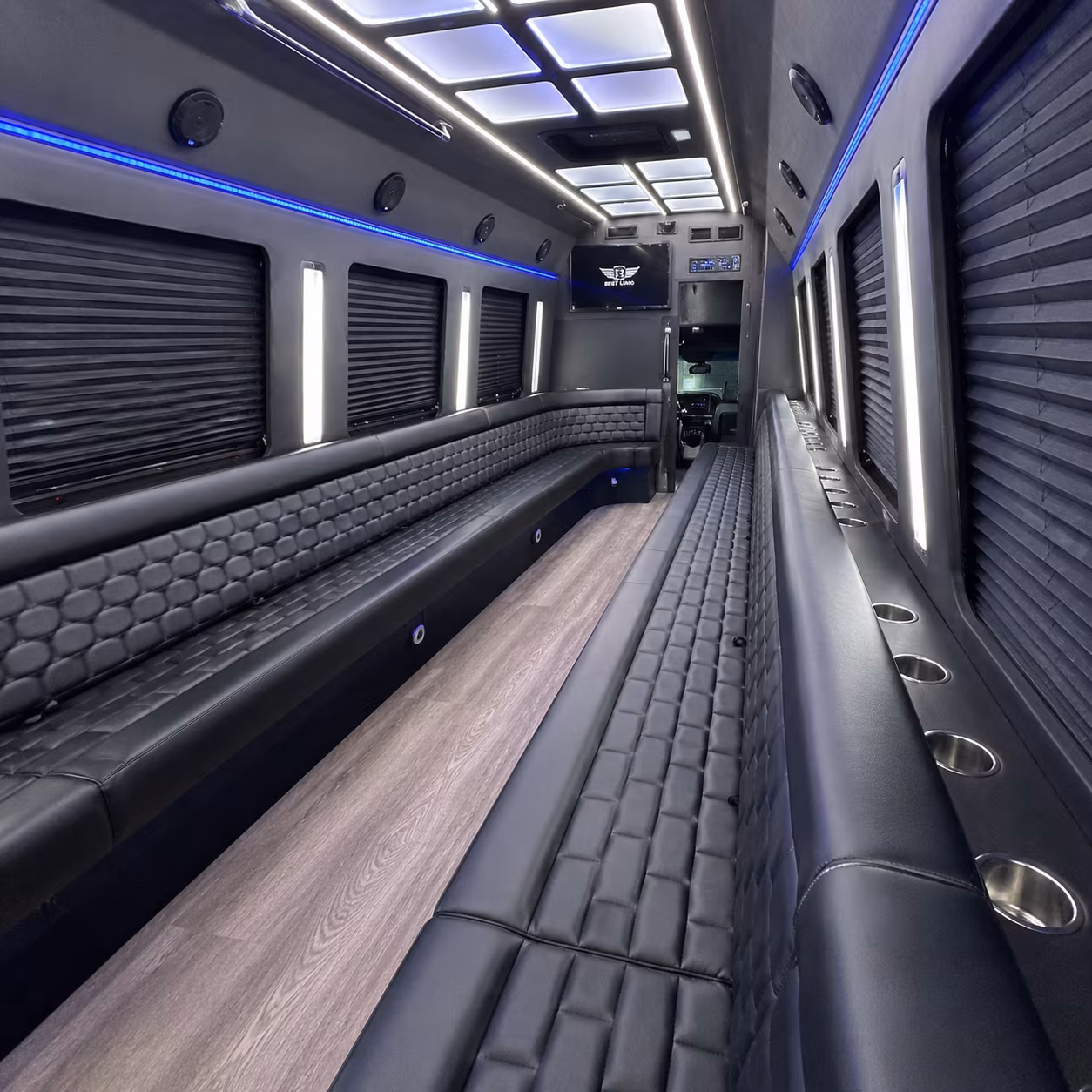 vancouver party bus rental interior